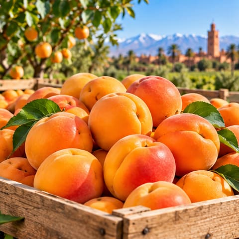 Abricots en cagette