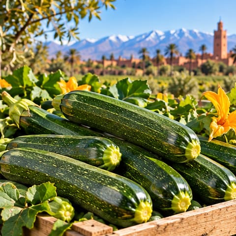 Courgettes en cagette