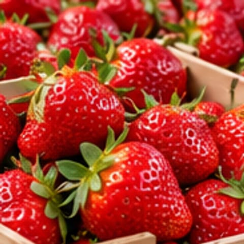 Fraises fraîches en barquette